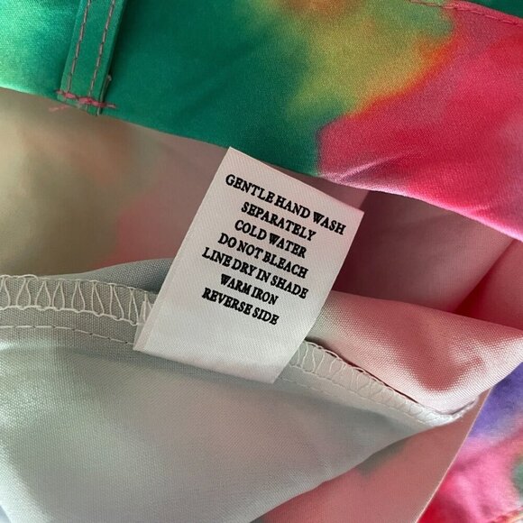 Beginning Boutique NWT Madilyn Rainbow Pant Women M Groovy Rave Disco 70s Hippie - Picture 9 of 14